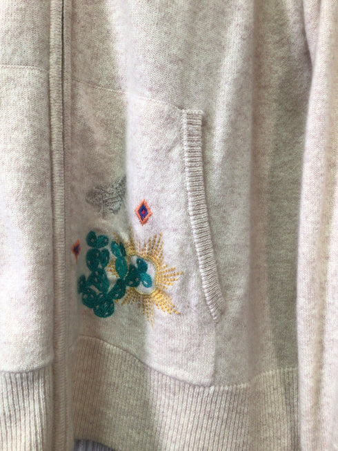 Johnny Was Cardigan Cashmere Hood Size Large